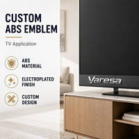 Emblème personnalisé en ABS électroplaqué, logo de marque TV, badge 3D en relief chromé, plaque signalétique pour téléviseurs, appareils électroniques et électroménagers