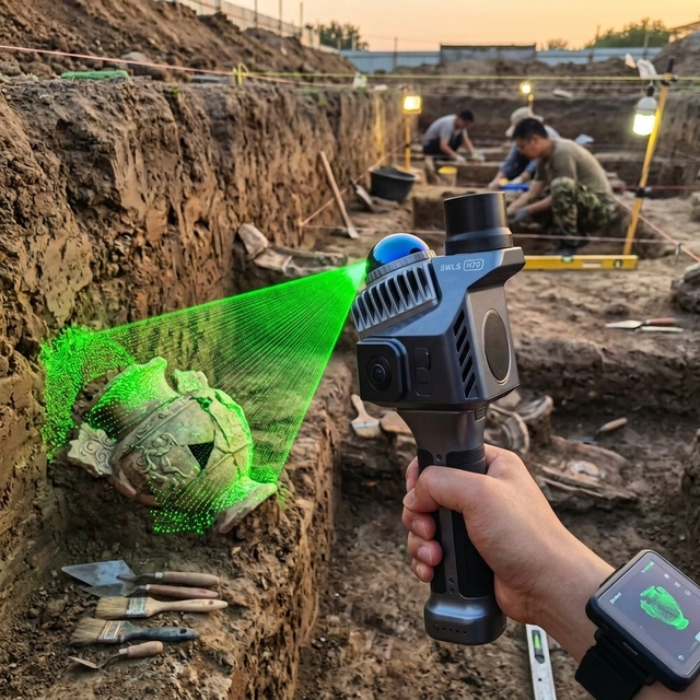 CK High Accuracy 3D Laser Scanner SWLSH70 SLAM RTK Handheld Mapping System OEM for Archaeological Applications