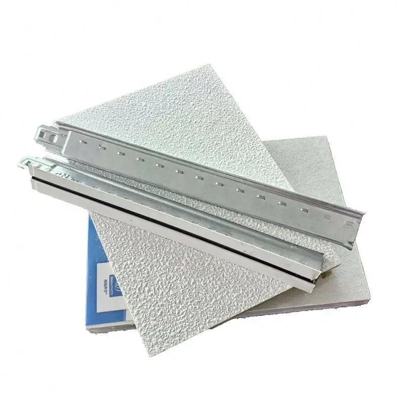 Factory direct 600x600x15mm rock wool acoustic ceiling tiles fire class a nrc0.85 rh99 for hospital office sound