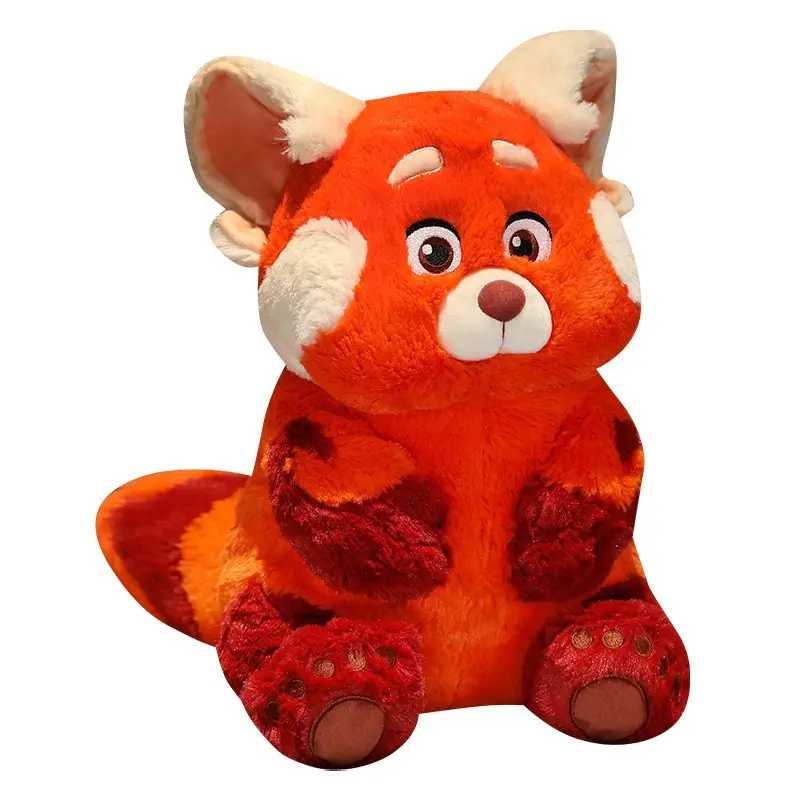 Big Kawai Stuffed Animal Red Raccoon plushie Cuddly Panda Plush Dolls Turning Red Bear Stuffed Plush Toys