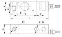 Célula de carga tipo cantilever con sensor de fuerza y galga tensiómetro para básculas de tolva, básculas de plataforma y sistemas de pesaje por lotes