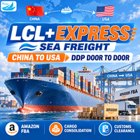 Transit maritime LCL Express Chine-USA, agent de fret DDP porte-à-porte, service de consolidation de marchandises Amazon FBA