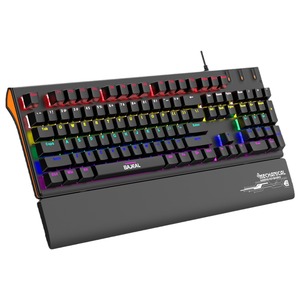 คีย์บอร์ดเกมมิ่งแบบมีสาย BAJEAL 104 ปุ่ม RGB Backlit ขนาดเต็ม ป้องกันการกดผิดพลาด ตั้งโปรแกรมได้ - Product Image 5