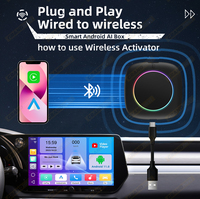 Grandnavi 4GB 64GB 8G 128G 256G Qualcomm Android 13 Carplay inalámbrico AI Box para Multimedia inalámbrico Youtube Netflix Google Map