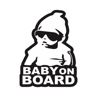 Autocollant d'avertissement pour voiture, autocollants bébé à bord, film vinyle coloré, autocollant en PVC, autocollants créatifs, accessoires extérieurs pour véhicules et motos