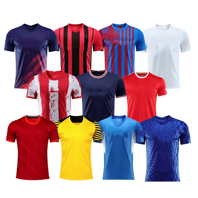 custom design youth football jersey set thailand t shirts uniform team soccer jersey men retro club soccer wear