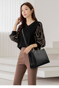 Sac fourre-tout en cuir PU de haute qualité pour femme, sac à main de luxe, vente en gros - Product Image 2