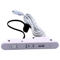 Prise de courant encastrée standard japonaise PSE avec couvercle coulissant, multiprise, connecteur USB femelle, interrupteur externe, fabriqué en Chine