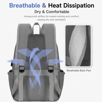 Mochila Impermeable para Portátil de 14 Pulgadas al por Mayor, con Tira Reflectante de Seguridad, Puerto de Carga USB, Bolsa Ligera