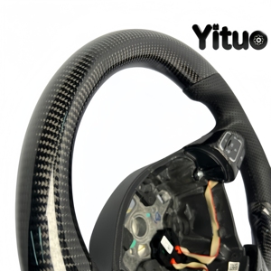 Volante Personalizado de Fibra de Carbono Compatible con Volkswagen Golf, Passat, Bora, <span class=keywords><strong>Polo</strong></span>, Sagitar MK6, MK5 GTI GTD TDI - Product Image 4