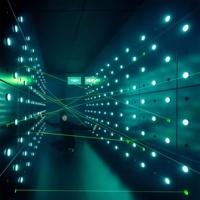Jeu interactif de danse sur piste LED 3D en intérieur, défi labyrinthe, jeu de lumière laser verte, divertissement