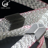 Fil de haut-parleur d'origine haut de gamme YIVO XSSH Audio SP-108FS OD 25x3mm 8 cœurs plat plaqué cuivre argent pur ligne de câble de haut-parleur HIFI