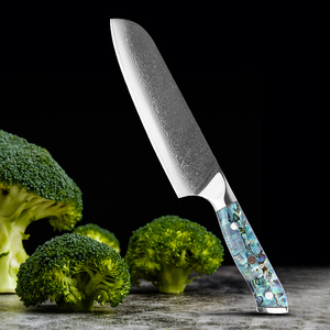 Personalizado al por mayor EDC Damasco Acero inoxidable cuchillo profesional <span class=keywords><strong>sanrenmu</strong></span> cuchillo de cocina Chef - Product Image 2