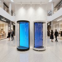 Utech UT-75CST2 Écran publicitaire numérique holographique transparent 3D de 75 pouces 4K avec luminosité de 1 000 000:1 (1000 cd/m²) et intelligence artificielle