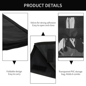 Bolsa de almacenamiento de Peine de pelo <span class=keywords><strong>Ingrid</strong></span> de seis piezas, kit de herramientas de cepillo, juego de peine, bolsa de tijeras de corte de pelo de mano portátil - Product Image 4