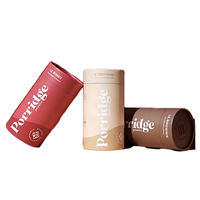 Boîte cylindrique biodégradable personnalisée, tube en papier de qualité alimentaire pour l'emballage de chocolat, biscuits, bonbons, thé, café pour l'emballage industriel
