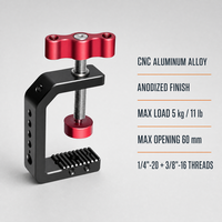 Aluminiumlegierung Schnellspann-C-Klemme 1/4 3/8"-16 Anti-Twist Hochleistungs-Tischhalterung für Kamera Monitor Mikrofon Beleuchtung