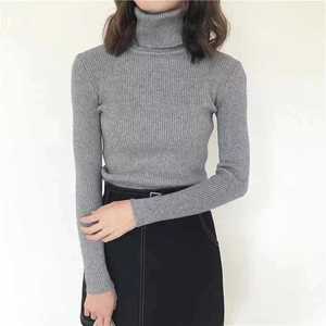 Pull moulant à <span class=keywords><strong>col</strong></span> <span class=keywords><strong>roulé</strong></span> pour <span class=keywords><strong>femme</strong></span>, nouveau style, manches longues, chaud, coupe ajustée, couleur unie, tricot acrylique vintage - Product Image 4
