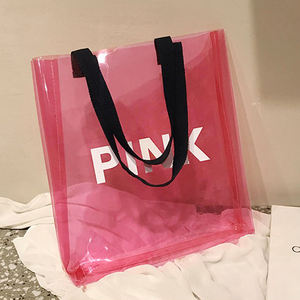 <span class=keywords><strong>Sac</strong></span> <span class=keywords><strong>de</strong></span> <span class=keywords><strong>plage</strong></span> d'été en plastique transparent imperméable <span class=keywords><strong>de</strong></span> couleur bonbon <span class=keywords><strong>Sac</strong></span> à main fourre-tout en PVC transparent pour femmes avec motif <span class=keywords><strong>de</strong></span> lettres - Product Image 2