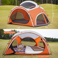 Tente de camping familiale OEM pour 4 personnes, double couche, imperméable, avec fenêtres ventilées, conception à montage rapide pour le camping ou la randonnée