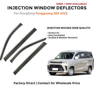 Injection Window Visors Rain Guards for Dongfeng Fengguang 380 2022 | Side Window Deflectors Custom Fit Auto Accessories - Product Image 2