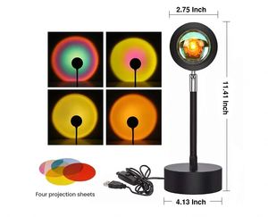 Nuovo Proiettore Tramonto 2023 dal Design Moderno, Lampada RGB LED per Proiezione Tramonto in Bianco, Blu e Rosso, Alta Qualità a Prezzo Conveniente - Product Image 4
