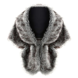 Châle de mariée pour <span class=keywords><strong>femme</strong></span>, cape de mariage, châle long élégant en fausse <span class=keywords><strong>fourrure</strong></span> chaude et moelleuse pour l'hiver, étole, écharpe, boléro pour soirée et décoration - Product Image 4
