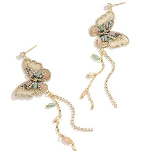 Papillon longue frange fée boucles d'oreilles en 2020 nouvelle mode boucles d'oreilles rétro style - Product Image 6