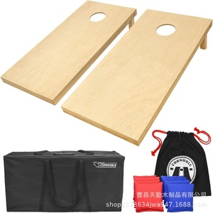Planche de jeu Cornhole en bois 4x8 pieds avec sac de transport et poches pour jeu en plein air - Product Image 1