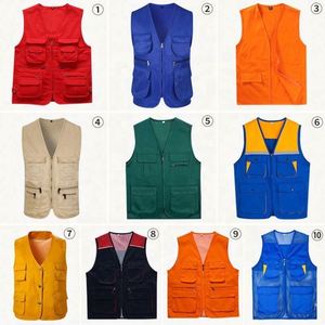 Gilet multi-poches en polyester coupe-vent pour homme avec logo personnalisé, activités de plein air, pêche, bénévolat, sécurité, tactique - Product Image 3