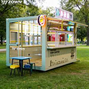 Commercial Electric Food Truck Stainless Steel Mobile Kitchen Fast Food <b>Trailer</b> Customized Size For Sale - Product Image 1