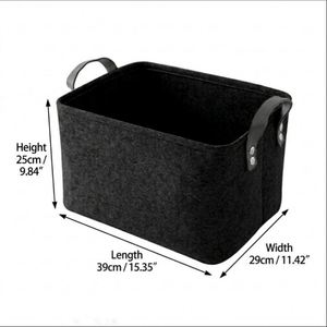 Panier de rangement en feutre pliable et écologique pour vêtements, jouets et articles divers, idéal pour la maison - Product Image 2