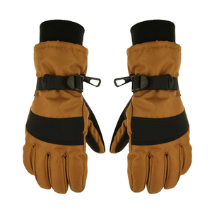 Gants de snowboard et de ski avec bande horizontale, boucle décorative, sangle, languette de traction et manchette extensible pour sports d'hiver et activités de plein air - Product Image 2