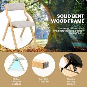 Nhà Máy bán hàng 2 bộ gấp ghế đệm ghế gỗ có thể gập lại ghế nhà bếp Đệm gấp ghế - Product Image 4