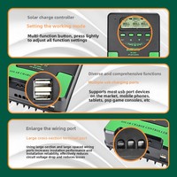 Contrôleur de chargeur solaire intelligent MPPT 24V12V double USB avec WIFI 10A30A 60A stabilisateur de tension pour système de batterie de panneau solaire