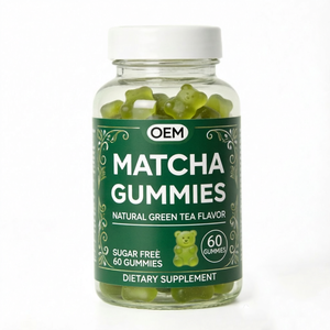 OEM <b>Matcha</b> Gummies With Green <b>Tea</b> Extract Sugar Free 60 Count Dietary Supplement - Product Image 1