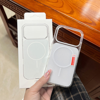 Étui de téléphone officiel transparent magnétique antichoc avec chargement sans fil pour iPhone 17 Pro Max 16 15 Air 14 13 Plus