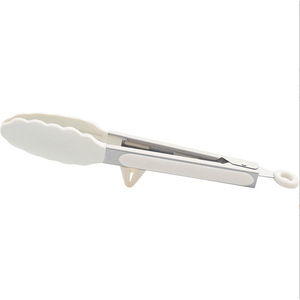 Pince à spaghetti en silicone vert clair, ustensile de cuisine en acier inoxydable, outils écologiques pour pâtes, pour barbecue et grillades - Product Image 2
