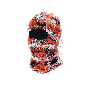 Cagoule en tricot à un trou en laine acrylique rose, accessoire de tête amusant pour fête d'Halloween - Product Image 2