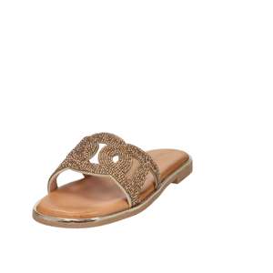 Valleverde Women's <b>Flat</b> Sandals Bronze 36 Low Heel Slipper - Product Image 5