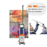 16 ㎡ Impresora de Pared 3D 5D Automática con IA de 9600DPI, Impresora UV Vertical con Ruedas y Rieles