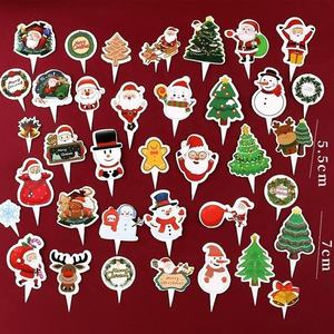 Kit Decorazioni <span class=keywords><strong>Torta</strong></span> Natale 2025 - Topper per <span class=keywords><strong>Torta</strong></span> e Insegna da Tavolo per Dessert per Feste di Natale - Product Image 1