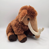 Vente en gros de peluches douces personnalisées en forme de mamouth brun, parmi les 10 produits les plus vendus