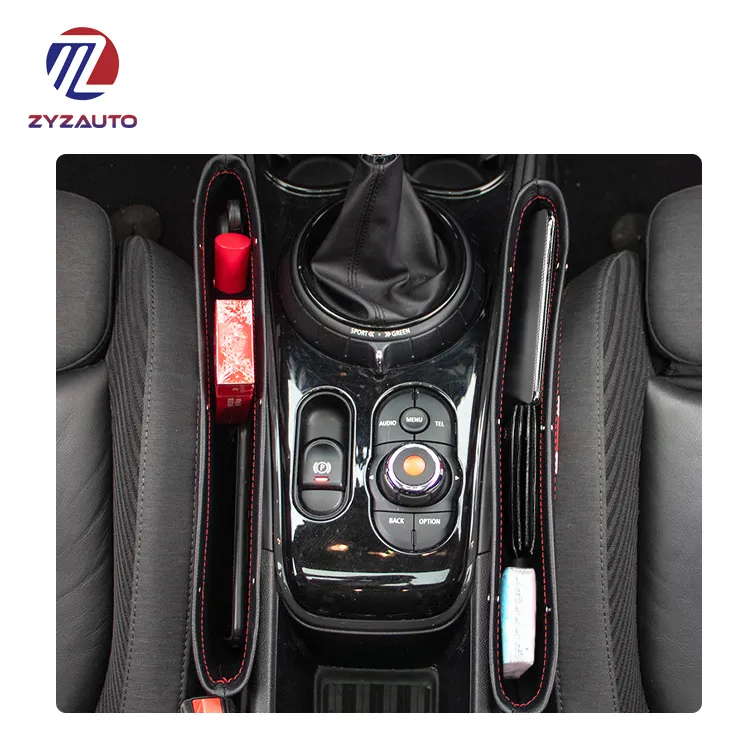 ZY Portátil De Couro ABS Car Seat Gap Organizador Telefone Bolso De Armazenamento Para Veículo Do Carro Frente Seat Slot