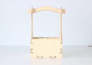 Porte-bouteilles en contreplaqué de bouleau massif fait main pour 4 bouteilles, panier léger en bois pour bière, idéal pour barbecue en extérieur - Product Image 2