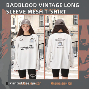 เสื้อเจอร์ซีย์แขนยาว New Badblood สไตล์อเมริกันวินเทจ พิมพ์ลายดิจิทัล โลโก้สตรีทสไตล์ ทรงหลวมสำหรับผู้ชาย ผลิตจากผ้าถักที่เป็นมิตรต่อสิ่งแวดล้อม - Product Image 2