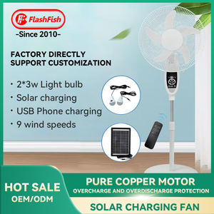 16 Inch LED <b>Lights</b> USB Charger Rechargeable Stand Fan With and Battery for Home H116 Solar Fan/solar Fans With Solar Panel/solar - Product Image 1