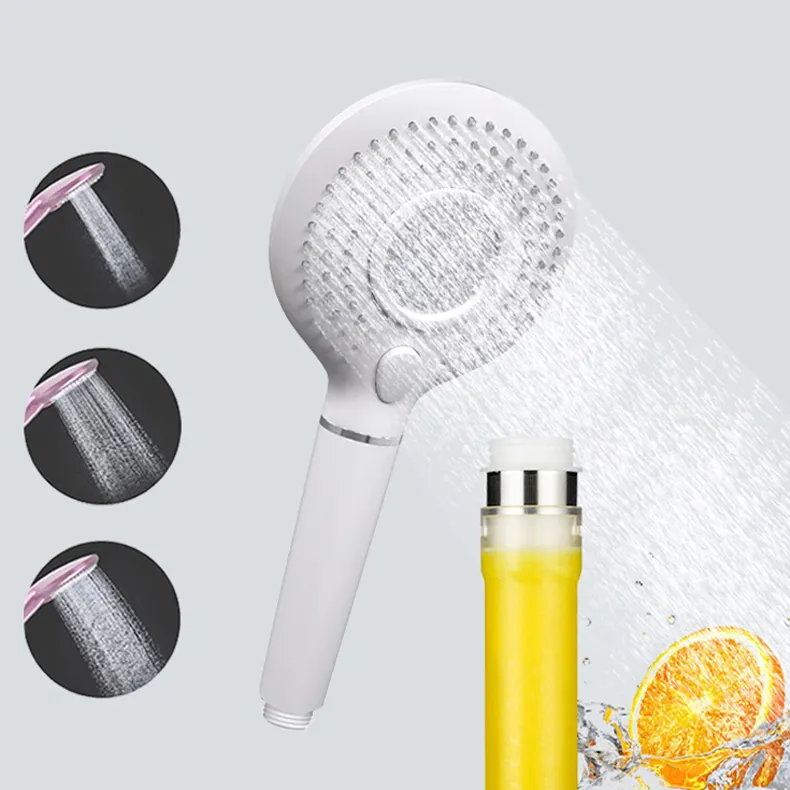 3 Spray Setting High Pressure Handheld Vitamin C Purfying Hand Filtered Showerhead Shower Head