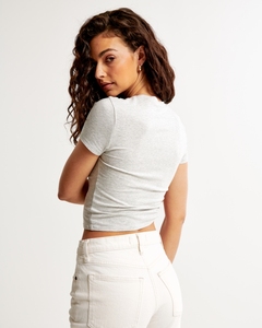 Camiseta LEDUO de Verano Personalizada, 100% Algodón, Cuello Redondo Clásico, Corte Ajustado, Informal, para Mujer, Uso Diario, Manga Corta, con Logotipo, Color Sólido - Product Image 3
