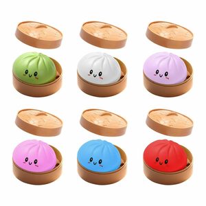 Wholesale Colorful Squeeze Stress Balls Relief Fidget Dumpling Hand Sensory Dough Toy Buns Food <b>Steamer</b> Stretchy Toys - Product Image 1